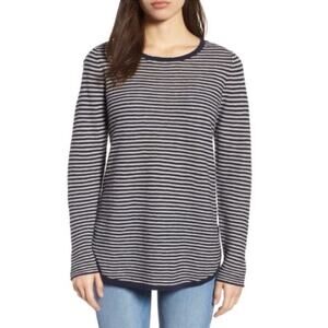 Eileen Fisher Linen & Cotton Pullover Shirt - XS - Nautical Stripes - Lagenlook